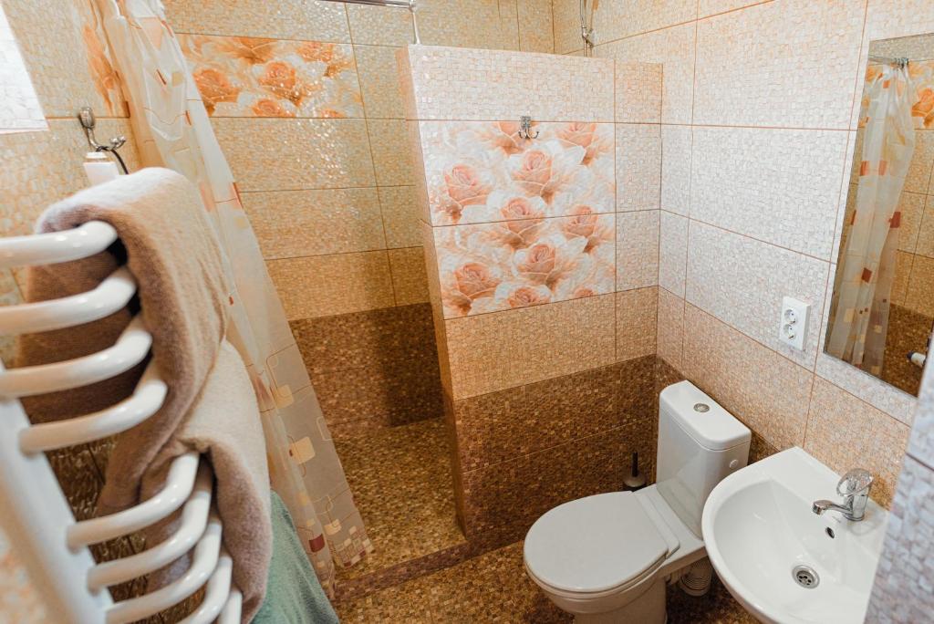 Koupelna v ubytování SAMARIANKA hotel