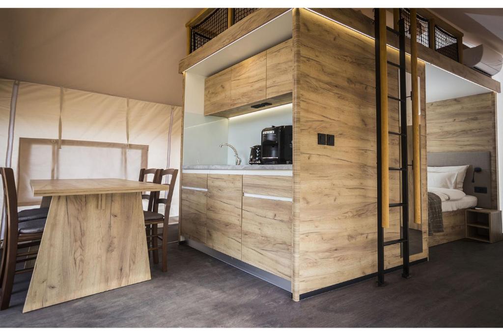 Kuchyň nebo kuchyňský kout v ubytování Camping Paradiso