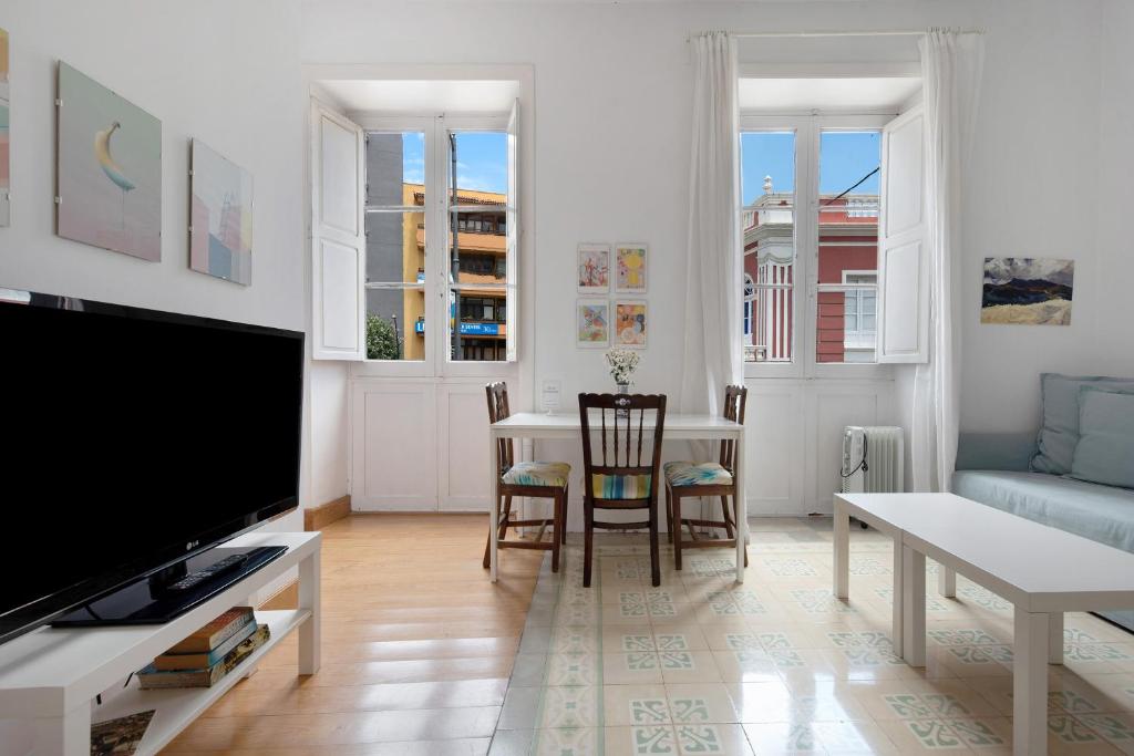 TV a/nebo společenská místnost v ubytování La Casita Verde