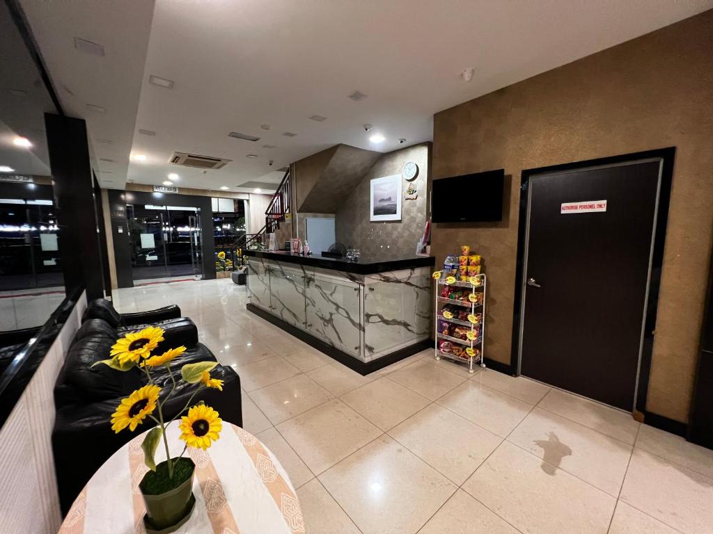 TV a/nebo společenská místnost v ubytování Signature Hotel