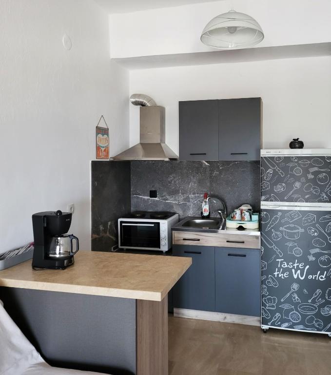 Kuchyň nebo kuchyňský kout v ubytování Varka Apartment