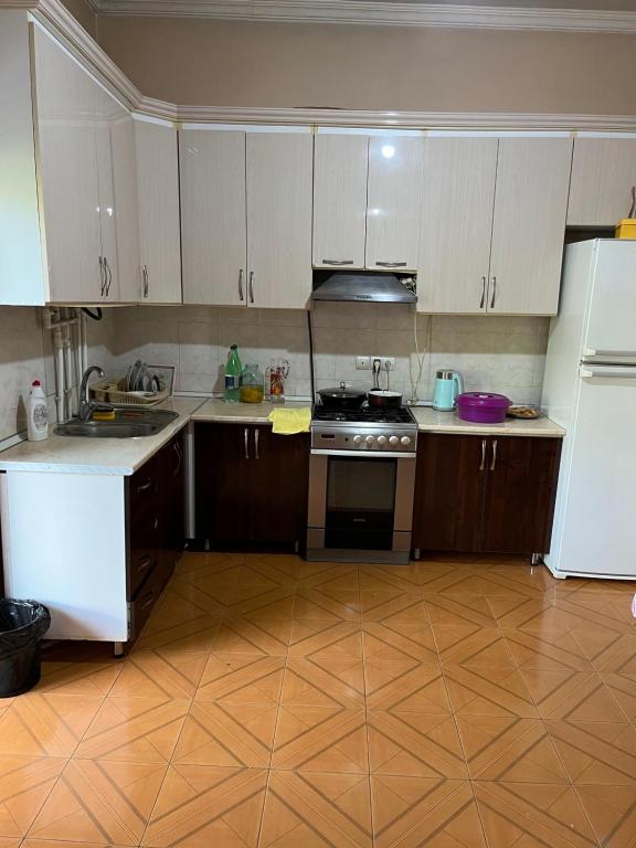 Kuchyň nebo kuchyňský kout v ubytování Guest House SAMAN