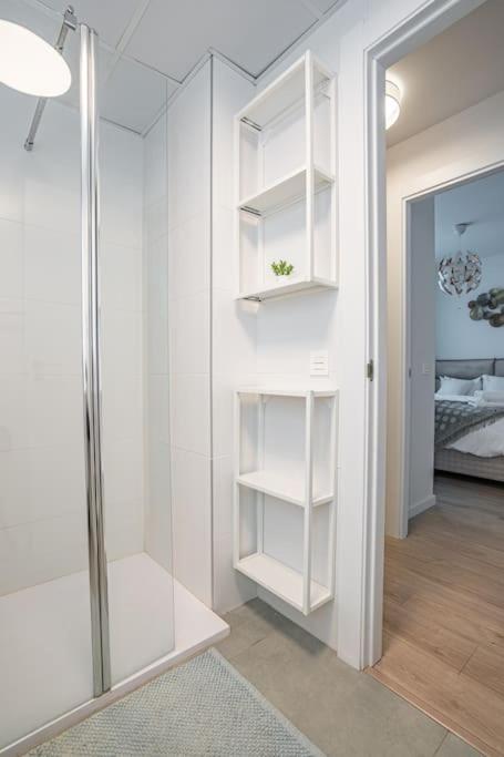 Posteľ alebo postele v izbe v ubytovaní Beautiful Rooftop Pool 3Bed