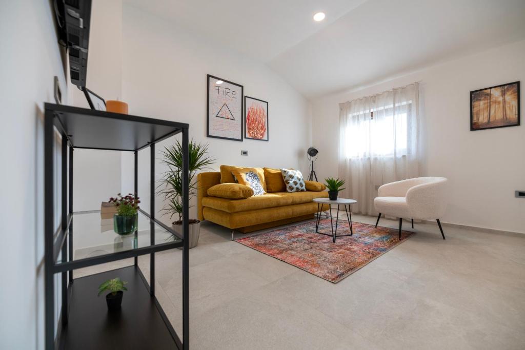 Posezení v ubytování 4 ELEMENTS - Luxury Family Apartments