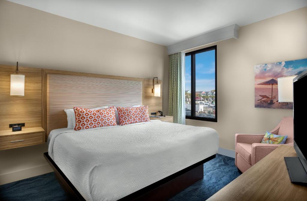 Katil atau katil-katil dalam bilik di Surfside Beach Oceanfront Hotel