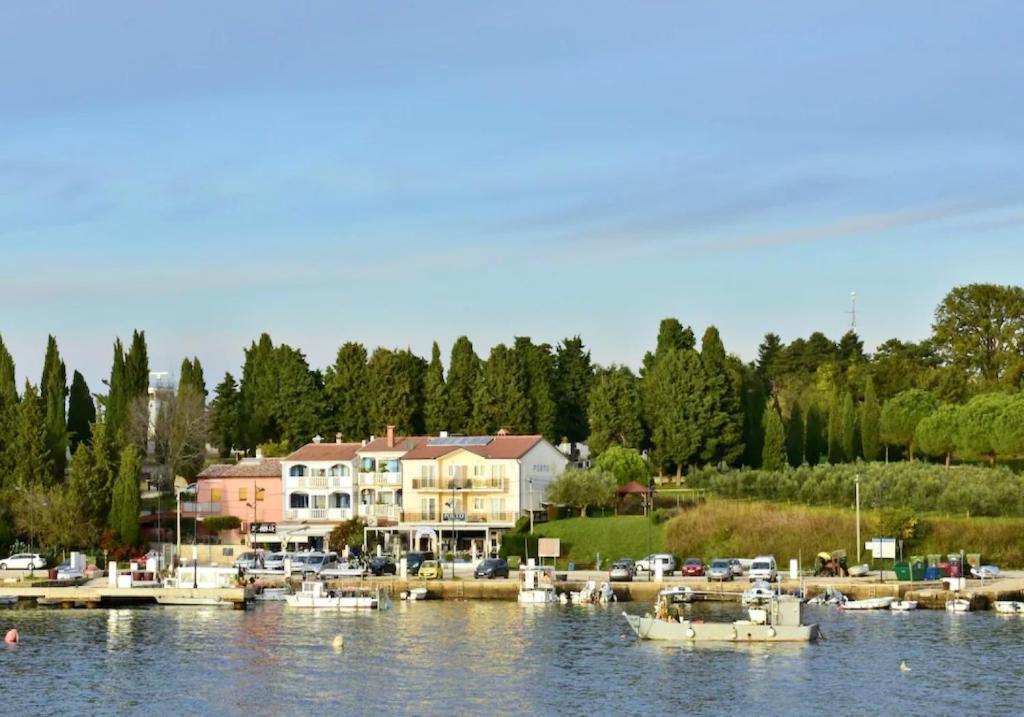 un gruppo di imbarcazioni ormeggiate in un porto turistico di Apartments by the sea Savudrija, Umag - 20295 a Savudrija