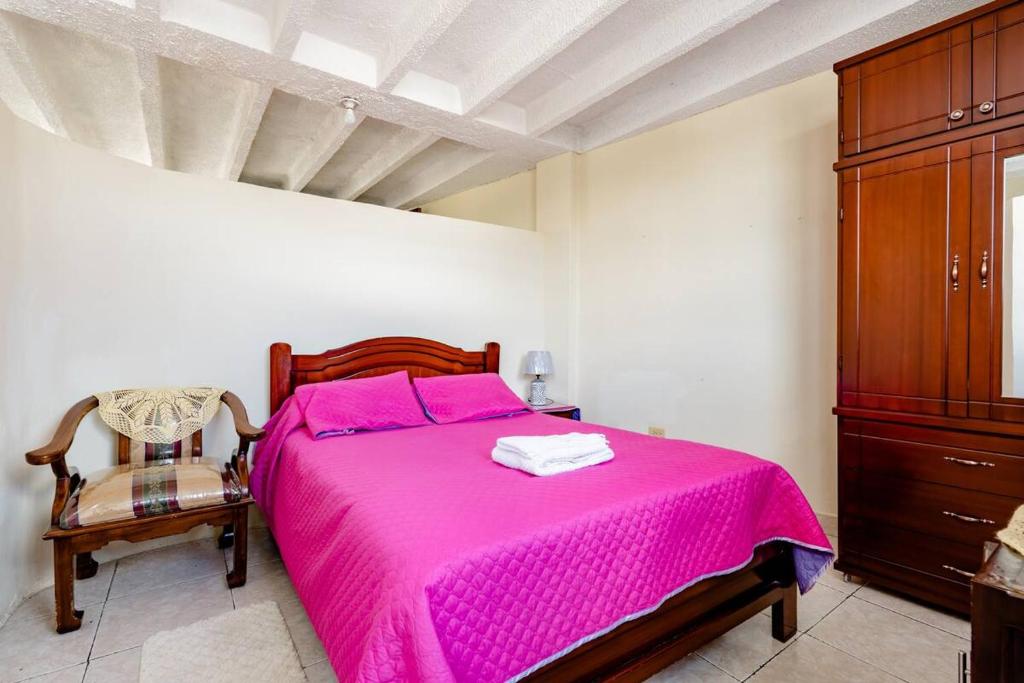 A bed or beds in a room at SUITE AMOBLADA TODO INCLUIDO