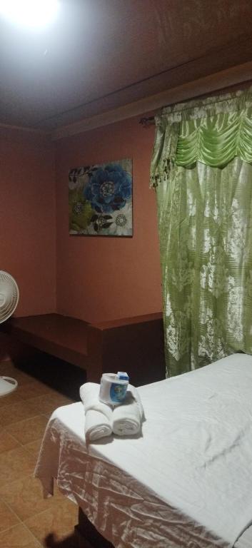 Postel nebo postele na pokoji v ubytování Ofiuras Hostal