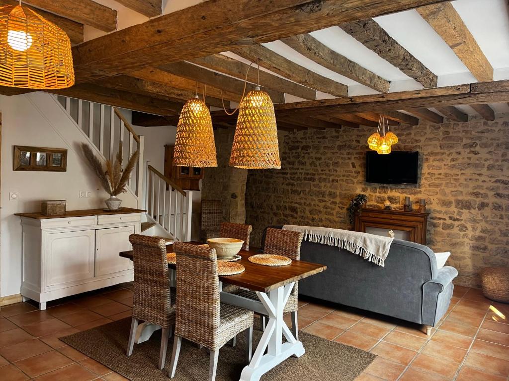 Posezení v ubytování La Naomath - Maison d'hôtes, Hébergement insolite & Gîte