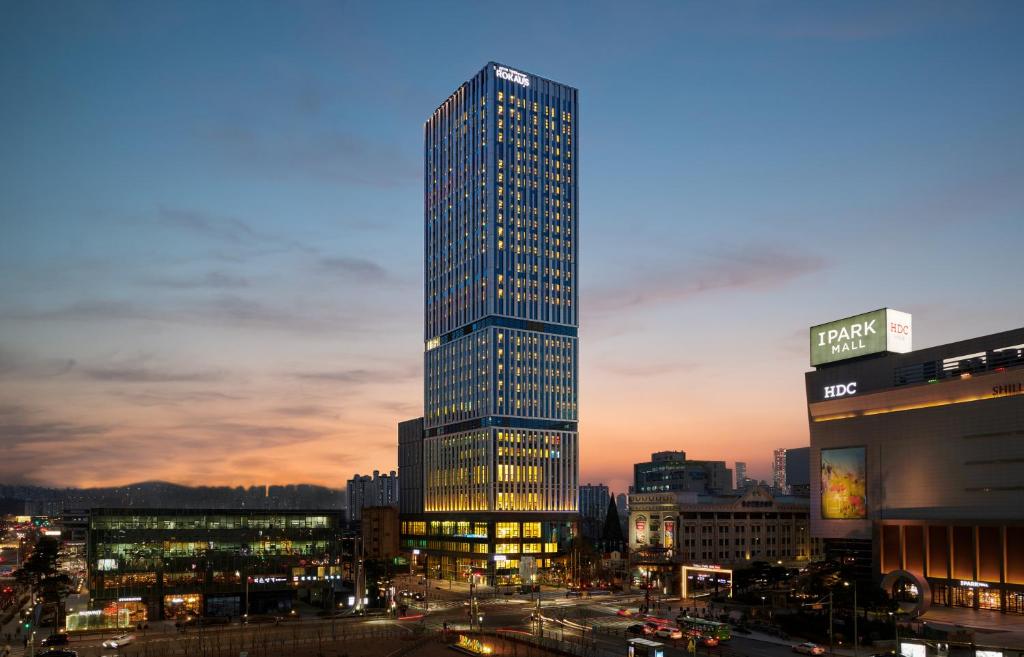 Uma visão geral de Seul ou uma vista da cidade tirada do hotel
