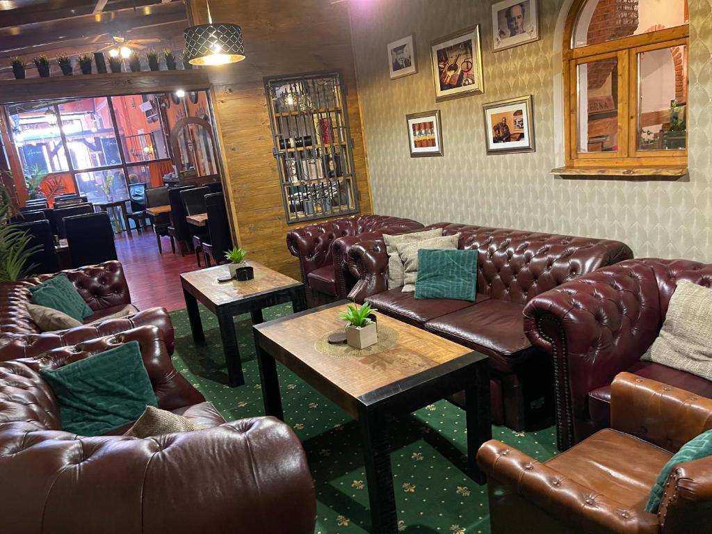 A seating area at Apartmány Laverna