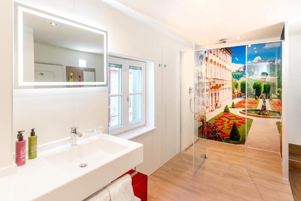 Koupelna v ubytování Hotel Rosenvilla