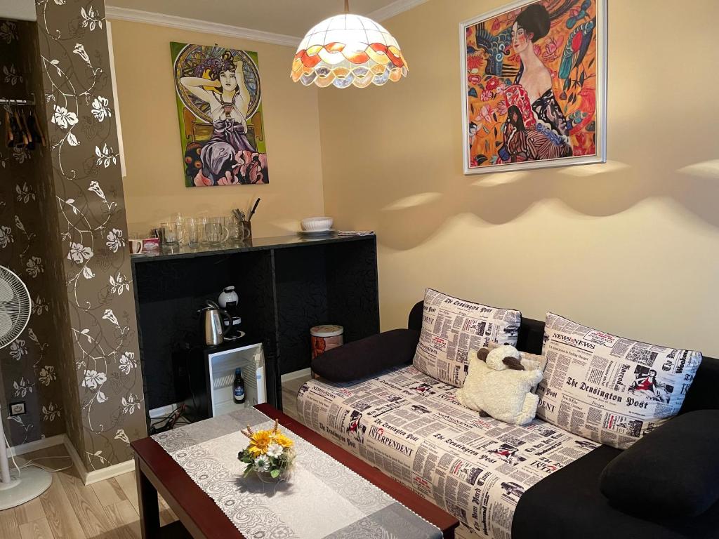 A seating area at Apartmány Laverna