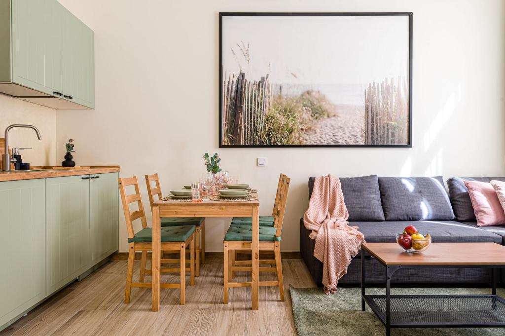 Kuchyň nebo kuchyňský kout v ubytování Simone Apartments
