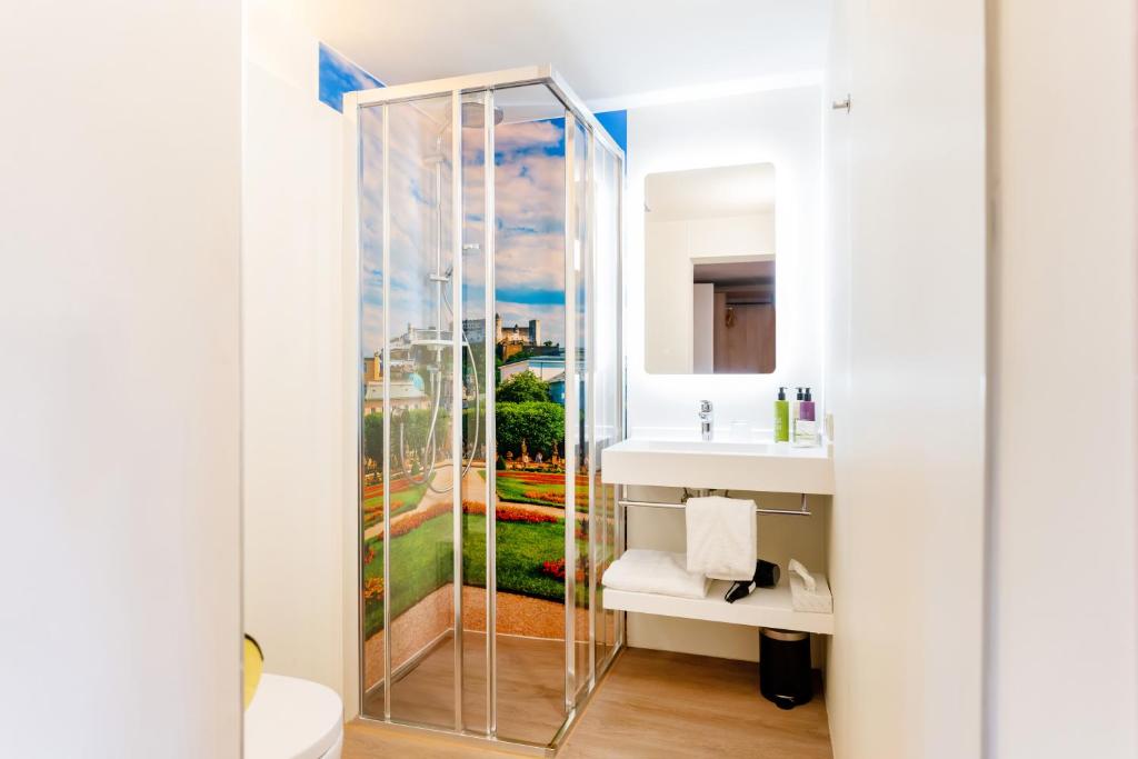 Koupelna v ubytování Hotel Rosenvilla