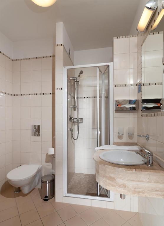 Koupelna v ubytování Wellness Hotel Astra