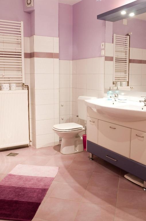 Koupelna v ubytování Apartments Zagy