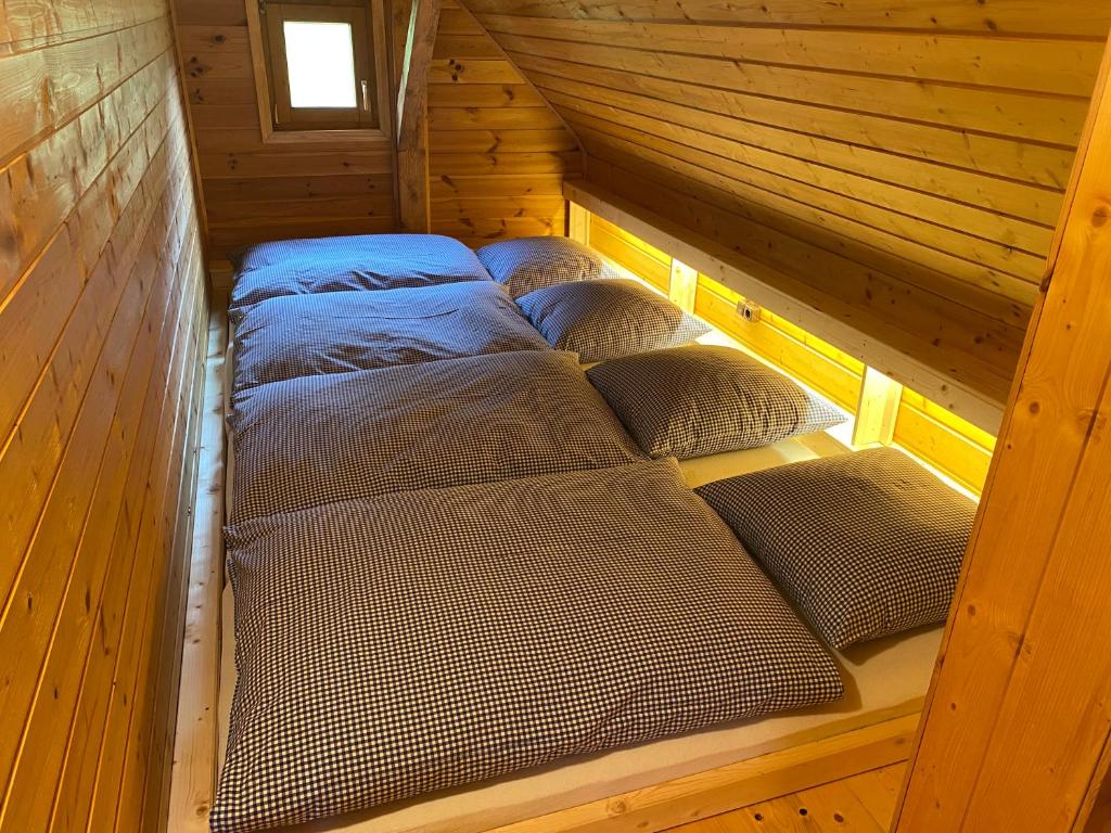 Postel nebo postele na pokoji v ubytování Jörgenbauerhütte