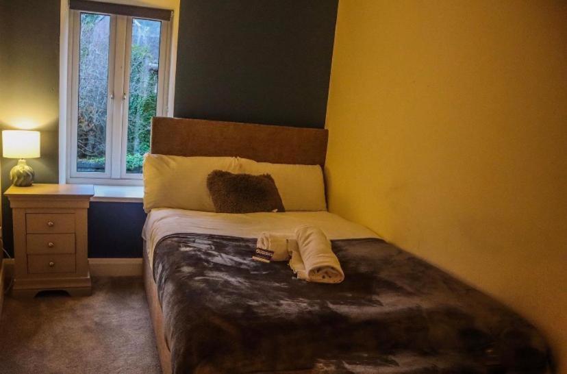 a small bed in a room with a window at 5 Eyre Square Lane in Galway