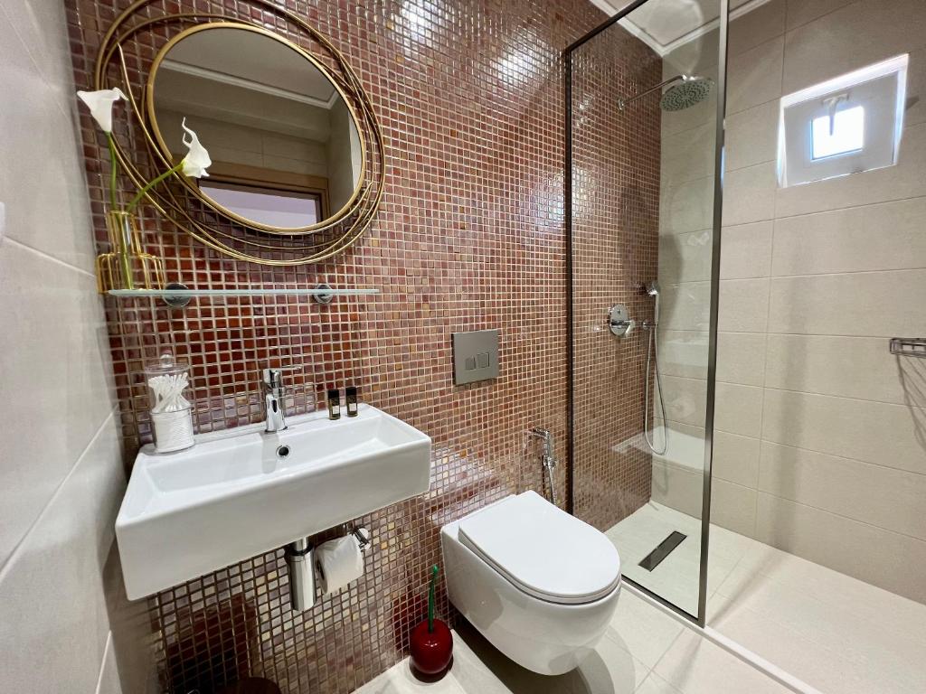 Koupelna v ubytování Maria Hotel Sisi