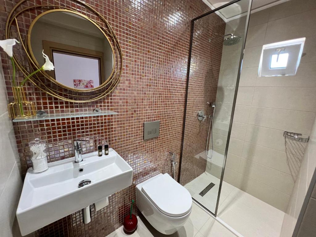 Koupelna v ubytování Maria Hotel Sisi