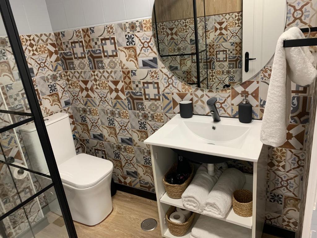 Koupelna v ubytování NOARU Apartamentos