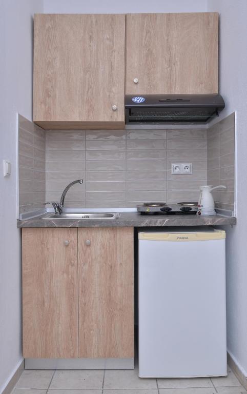 Kuchyň nebo kuchyňský kout v ubytování Apartments Kalina