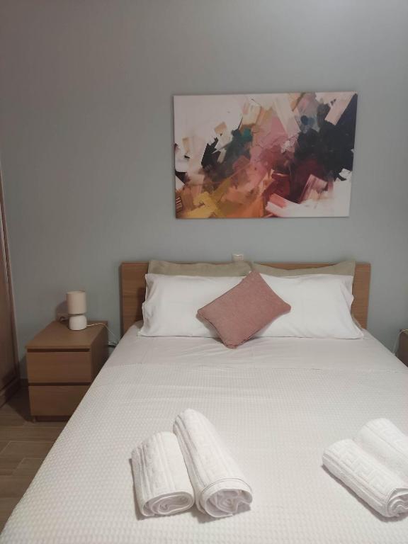 Postel nebo postele na pokoji v ubytování House Belelis