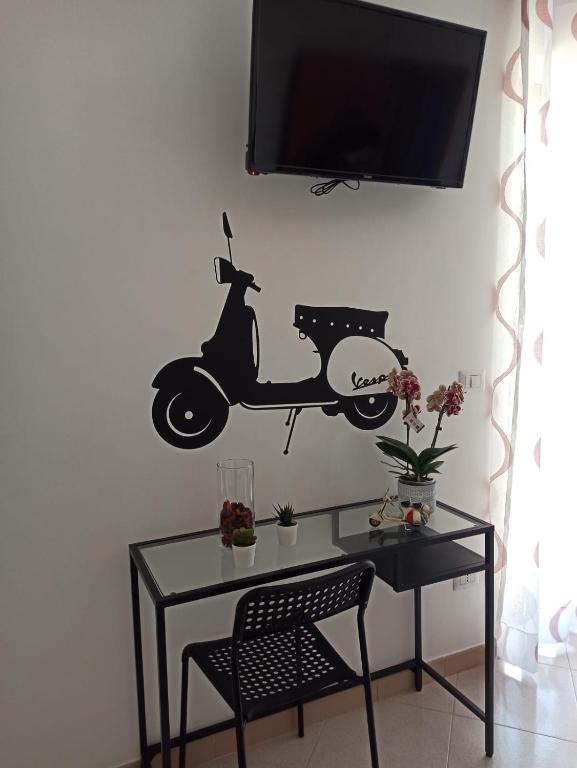 TV a/nebo společenská místnost v ubytování B&B In Sella