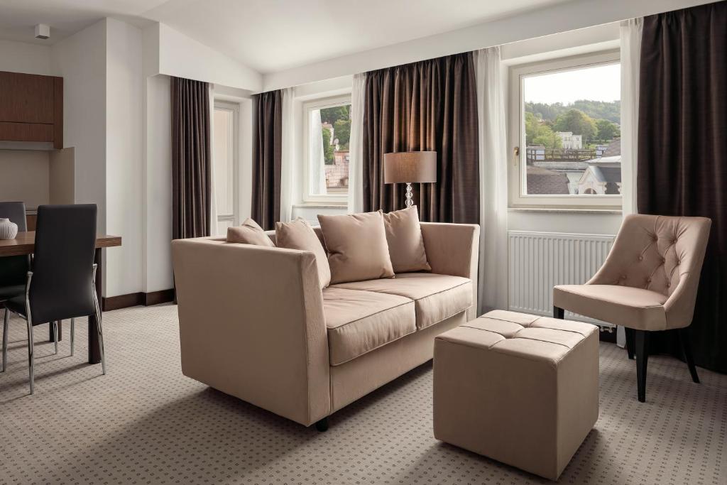 Posezení v ubytování Boutique Hotel Saxonia