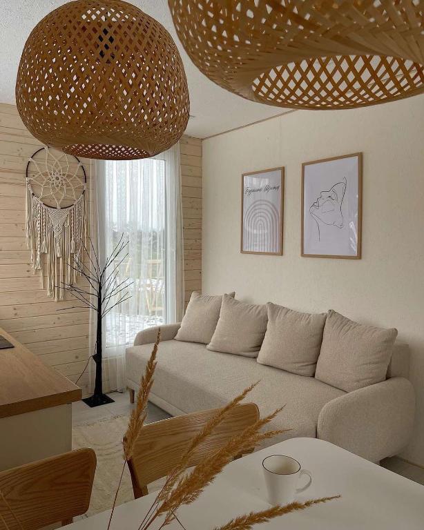 Posezení v ubytování Vip Sadyba Svalyava Apartment