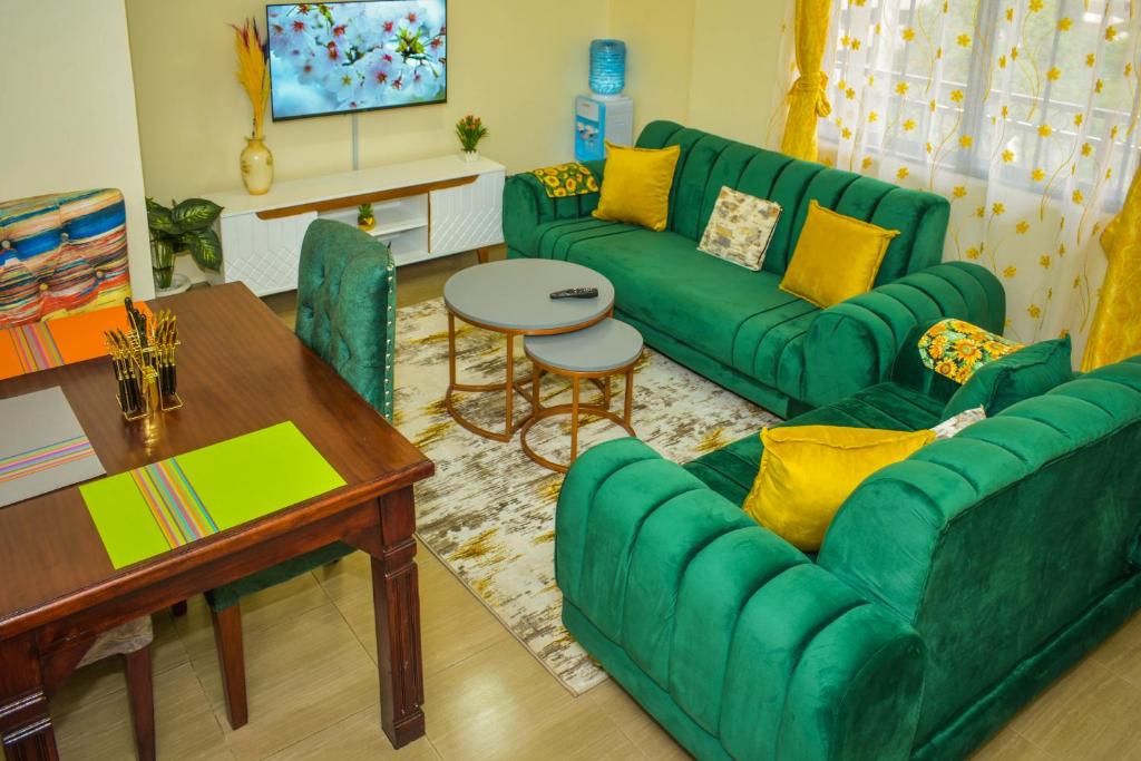 Χώρος καθιστικού στο Lux Suites Ruby Apartment Ngara