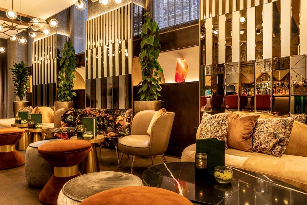 Posezení v ubytování Forty Seven Hotel Manchester, WorldHotels Crafted