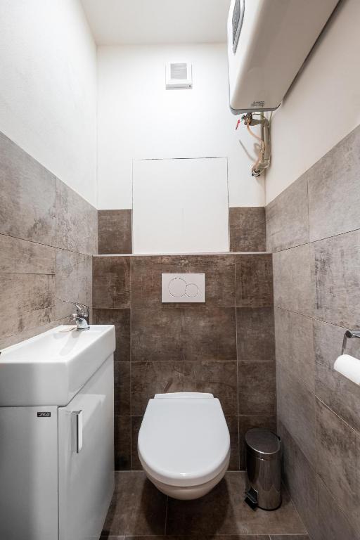 Vannituba majutusasutuses Apartmán Jabloňová