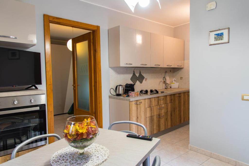Kuchyň nebo kuchyňský kout v ubytování B&B al Vico Pepe