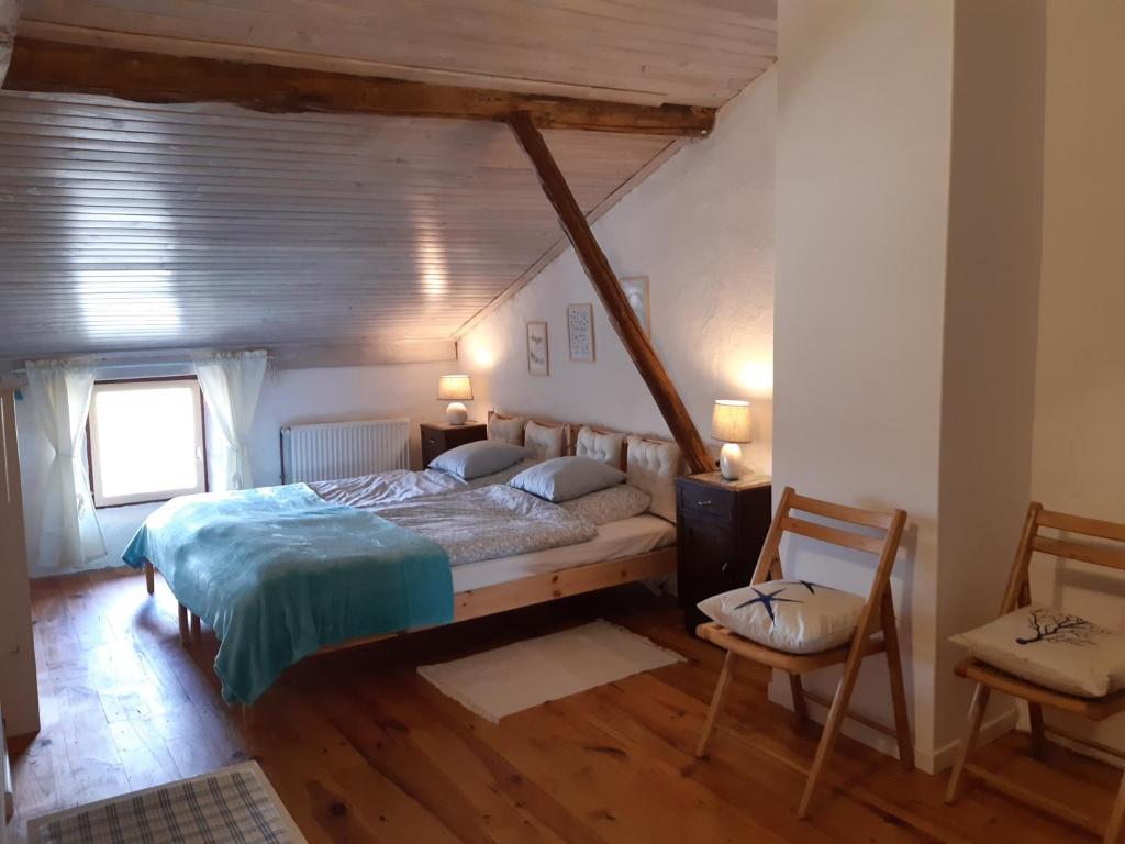 Postel nebo postele na pokoji v ubytování Ferme Beauregard Les Pyrénées