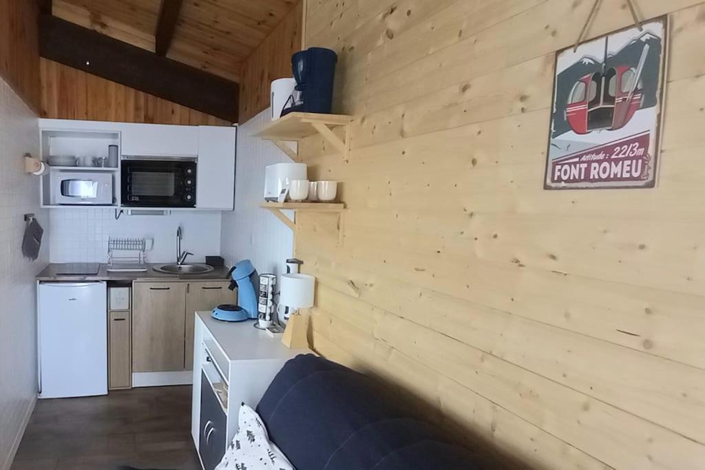 Kuchyň nebo kuchyňský kout v ubytování Studio Estany 4 personnes avec vue montagne
