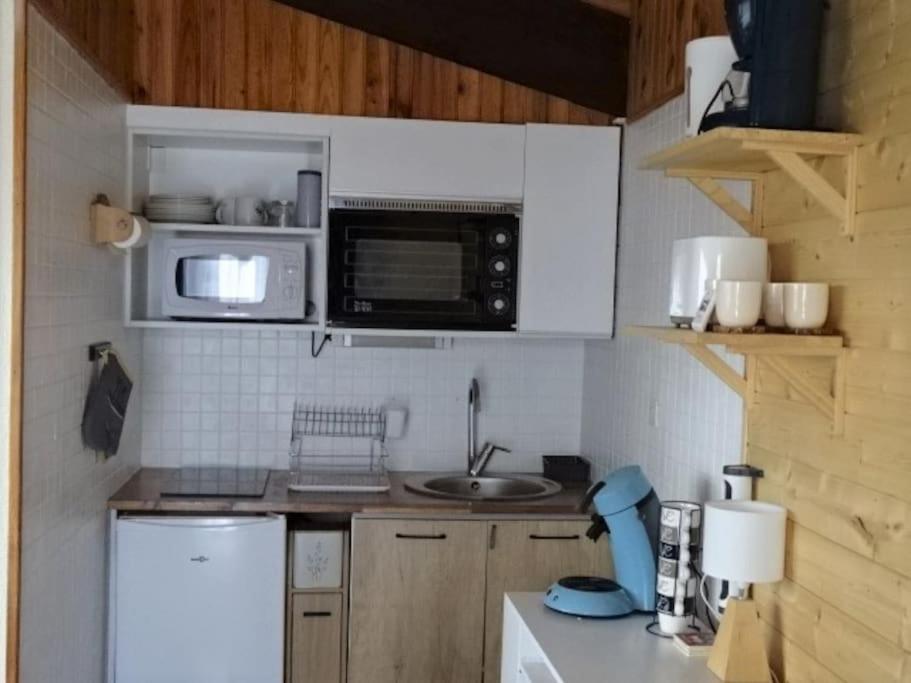Kuchyň nebo kuchyňský kout v ubytování Studio Estany 4 personnes avec vue montagne