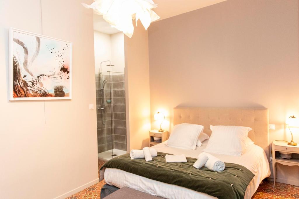 Postel nebo postele na pokoji v ubytování Hotel Galla Placidia