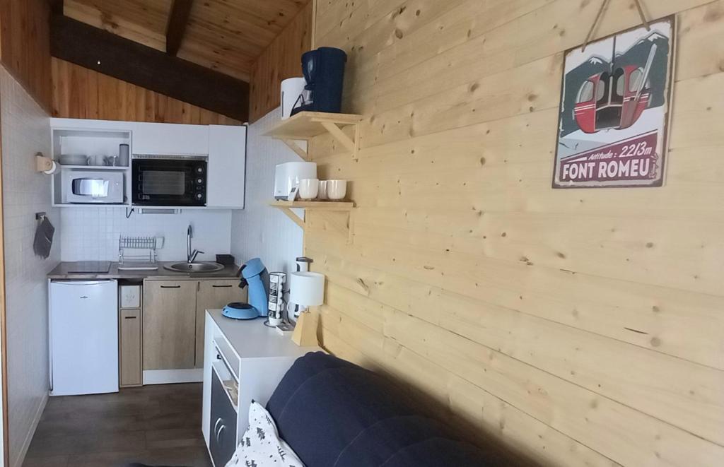 Kuchyň nebo kuchyňský kout v ubytování Studio Estany 4 personnes avec vue montagne