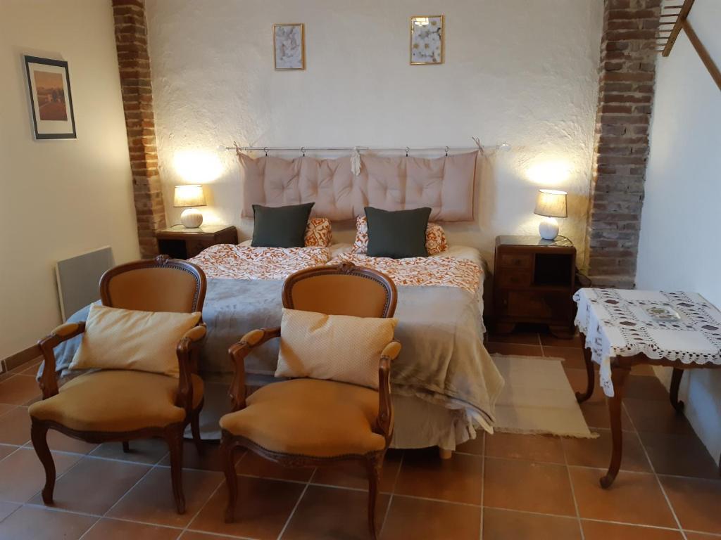 Posezení v ubytování BnB Ferme Beauregard Les Pyrénées