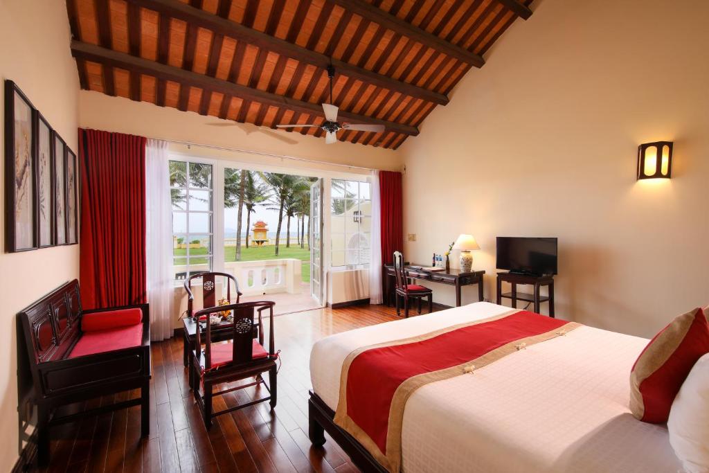 Phòng Deluxe Giường đôi Nhìn ra Một phần Cảnh biển