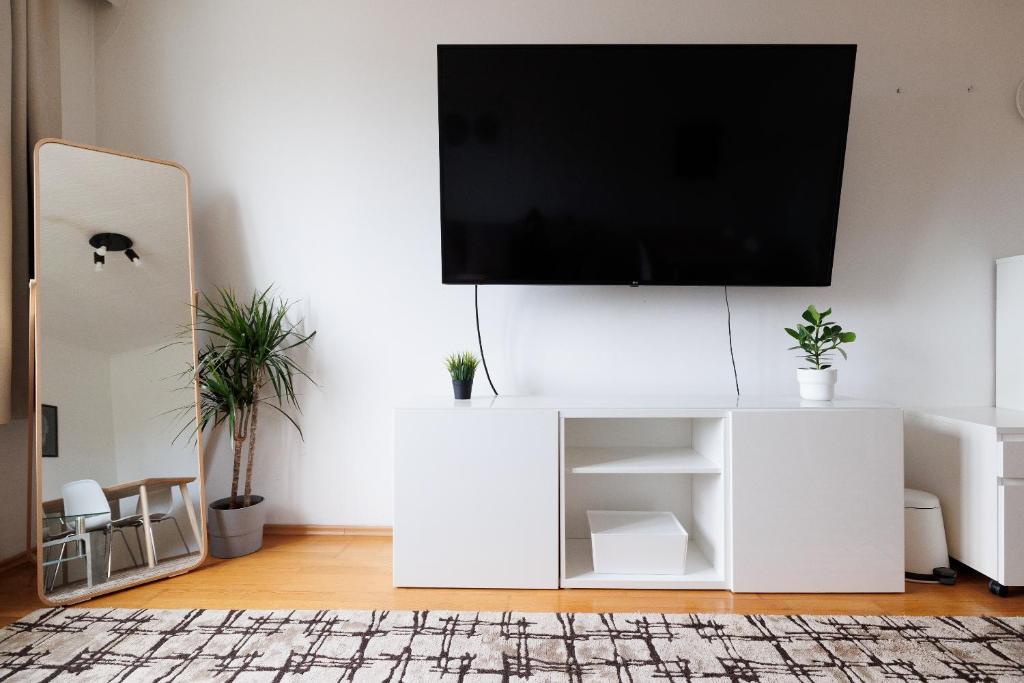A television and/or entertainment centre at Cozy Apartment near Center