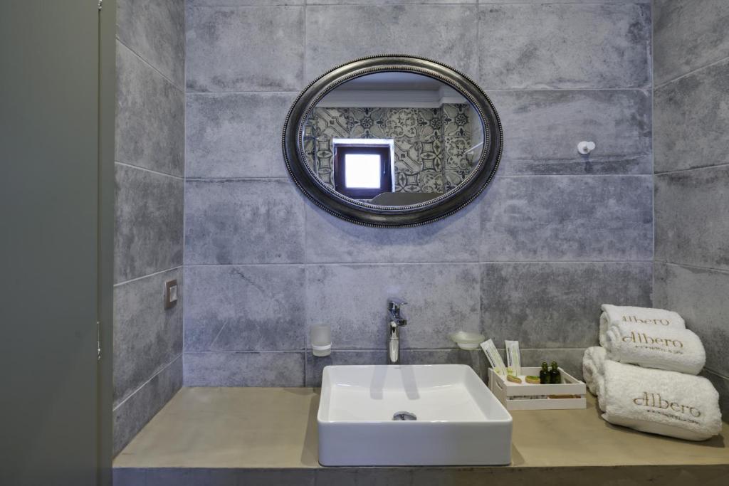 Koupelna v ubytování Álbero Hotel