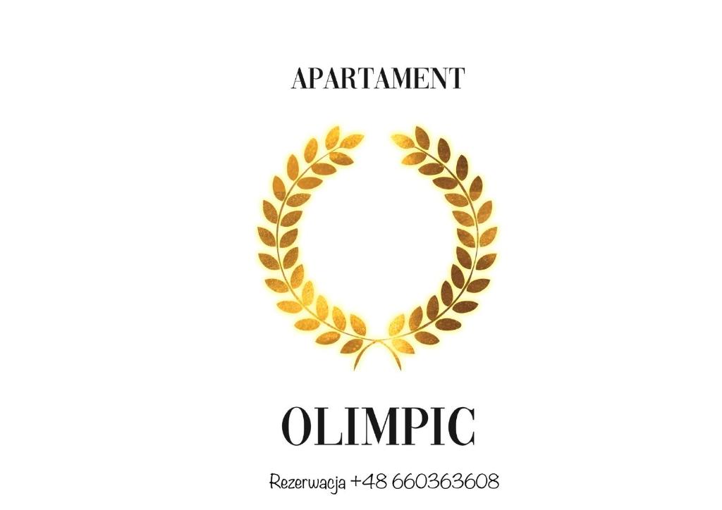 un logo de icono de laurelreath en colores dorados sobre un fondo blanco en OLIMPIC Apartament Klimatyzacja Garaż Winda Suwałki en Suwałki