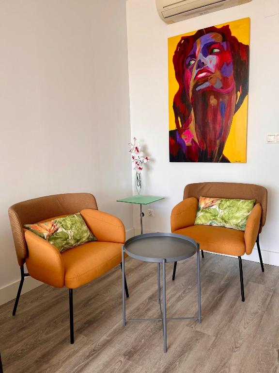 Posezení v ubytování Bonito apartamento con piscina