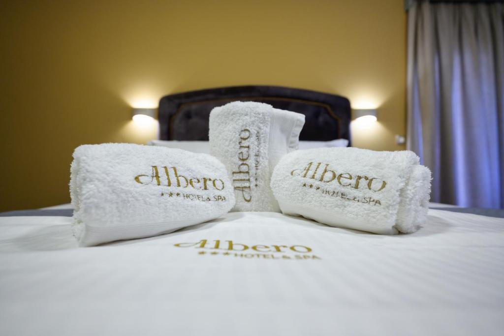 Postel nebo postele na pokoji v ubytování Álbero Hotel
