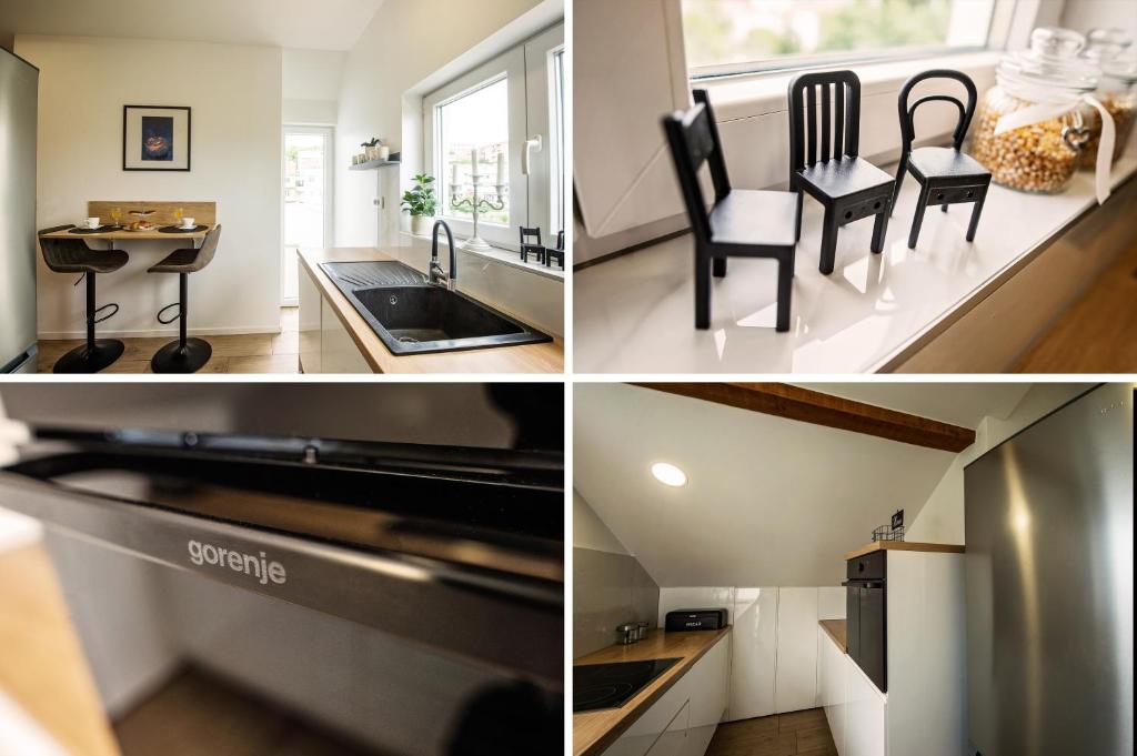 Kuchyň nebo kuchyňský kout v ubytování Apartman I & J