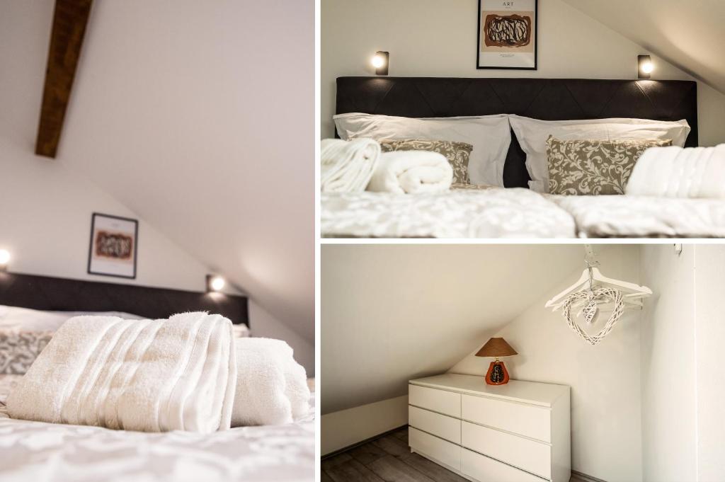 Postel nebo postele na pokoji v ubytování Apartman I & J
