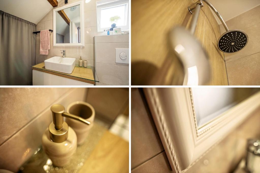 Koupelna v ubytování Apartman I & J